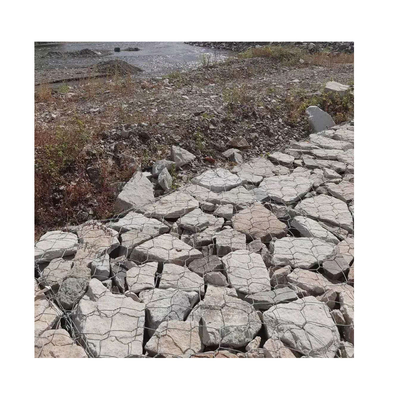 Nệm đá hình lục giác Pvc phủ Gabion Reno Lồng đá 2x1x0,5m Chống xói mòn