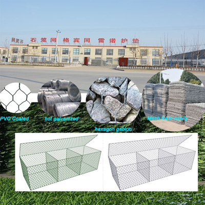 Các hộp Gabion nhựa galvanized hiệu suất cao 3x1x0.5m để giữ đất