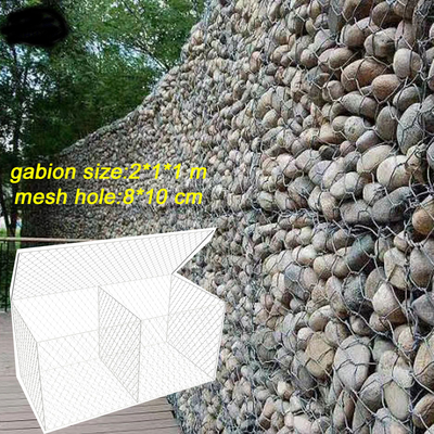 Cao kẽm lớp phủ Galvanized Gabion hộp chống ăn mòn 2.2mm Dia dây