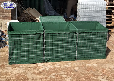 Hàng rào quân sự mạ kẽm HDP màu xanh lá cây cho các pháo đài tạm thời