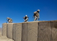 Tường quân đội Tường kẽm - Loại tráng nhôm Hesco Barrier Bastion Hàng rào phòng thủ cho lũ lụt