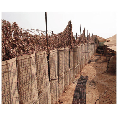 Hàng rào Hesco quân sự bằng lưới thép 7,62 * 7,62cm cho điểm quan sát