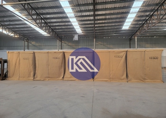 Đường bảo vệ cát galvanized hàng rào bảo vệ hàn Gabion lưới phòng vệ pháo đài Blast tường