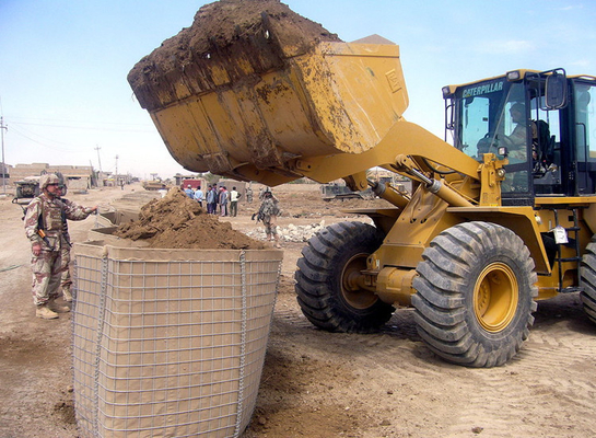 Sắt thép carbon thấp hàn tấm lưới dây bảo vệ hàng rào pháo đài tường