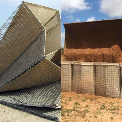 Hot Galvanized Tăng lực kéo cao Galfan hàng rào phòng thủ Blast Wall