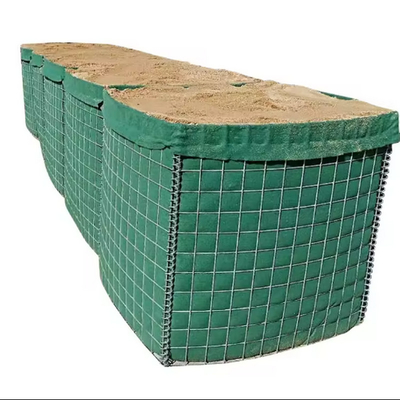 Bảo mật cao Bộ sập quân sự Hesco Rào cản thùng chứa tường cho bunker