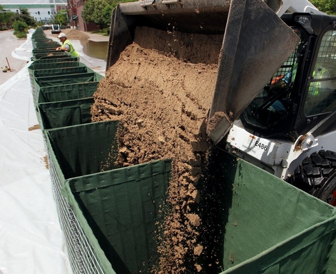Phòng vệ tường pháo đài Phòng vệ rào cản cát Bảo mật Wall Sand Bags For Bastion Barrier