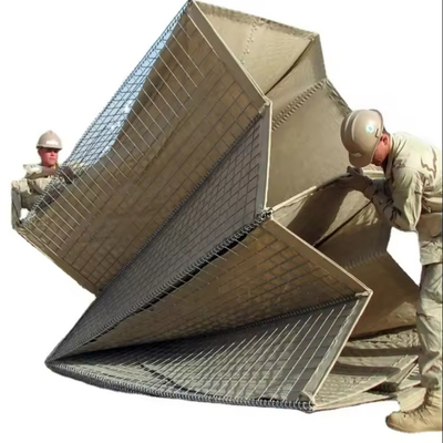 2x1x1mesh Gabion An ninh cao hàng rào quân sự gấp tường container cho bunker