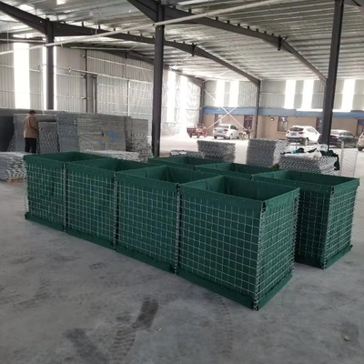 Galvanized Stackable Welded Gabion Box MIL 7 2.21m Hesco Rào cản cho quân đội Rào cản phòng thủ Bức tường phòng chống lũ