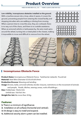 Sản phẩm bán nóng Tank Barriers Mesh Thép Wire Mesh Bẫy lưới Nga