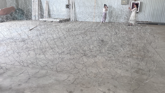 Phòng chống máy bay không người lái Hướng ngại vật không rõ ràng hàng rào hàng rào an ninh Tank Barrier Wire Mesh
