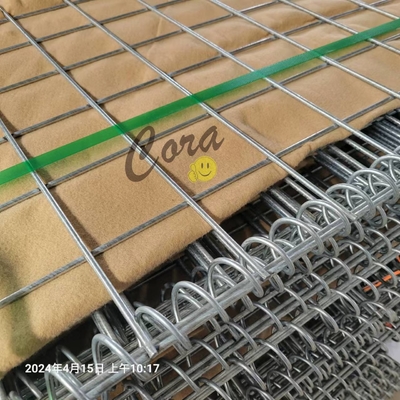 Bộ Quốc phòng Rào chắn phòng thủ Hot Dip Galvanized Welded Gabion Box Mil 10 Bức tường giữ