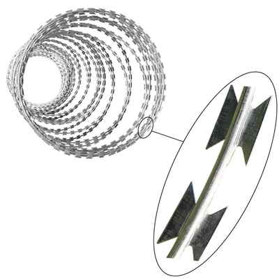 Cửa hàng sợi dây thép gai bảo vệ thép sợi dây thép 500 mét dao cạo Blade sợi dây cạo đơn