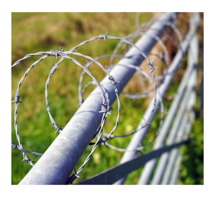 Hot Dip Galvanized hàng rào dây thép gai cao độ kéo dài 1.6Mm 300M