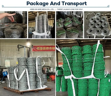 25mm sợi dây thép gai galvanized chống trộm sợi dây thép gai an ninh sợi dây thép gai hàng rào 12 gauge thép carbon thấp sợi dây thép gai galvanized Pakistan sợi dây thép gai với chứng chỉ CE