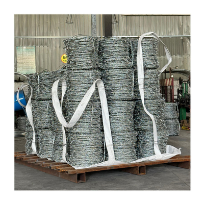 Đường cuộn dây gai galvanized truyền thống 400M 500M 50Kg mỗi cuộn thép 5mm đường kính cho hàng rào và bảo vệ