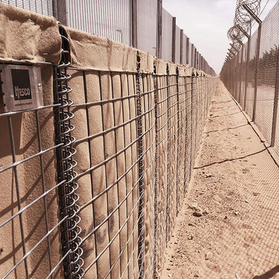 MIL 10 Lớp phủ kẽm nặng Hesco Barrier như một giải pháp tạm thời cho dự án rào cản lũ trong ngắn hạn