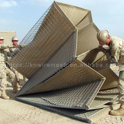 Quân đội cát đầy nặng nhựa bảo vệ pháo đài rào cản Hesco Blast Wall