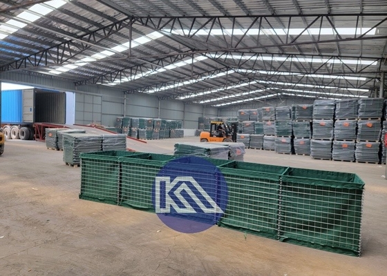 Phòng chống lũ lụt Gabion bảo vệ Hesco rào cản Blast tường Rào cản phòng thủ Pháo đài lũ lụt Pháo đài cát tường Hesco Rào chắn