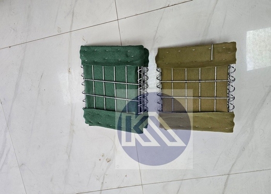 Iraq và Afghanistan hàng rào quân sự Welded Wire Mesh Hesco hàng rào phòng thủ với vải Geotextile