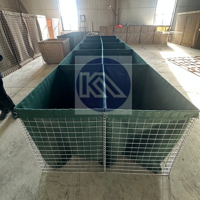 Quân đội phòng thủ Hesco rào chắn với nóng ngâm kết thúc galvanized cho nhà trú ẩn khẩn cấp