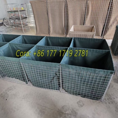 Quân đội Hesco túi 2.74m cao thép phòng thủ hàng rào tường bảo vệ được làm bởi hàn hộp Gabion