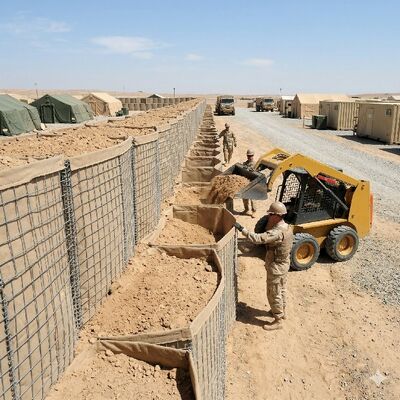 Defense Type Sand Wall Defensive Barriers/Welded Gabion Box Barriers For Sales
