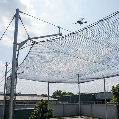 Flame retardant Stop Drones Overhead Netting Made Of High Tensile Nylon Mesh