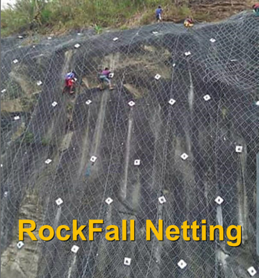 Lưới bảo vệ Rockfall Rọ đá 4mm Tường chắn