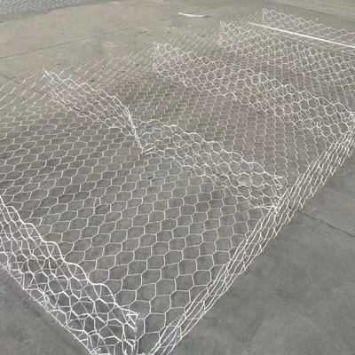 Hộp rọ đá 2x1x1 mạ kẽm Pvc tráng 80 × 100mm Lỗ lưới 275 Gsm Lớp mạ kẽm