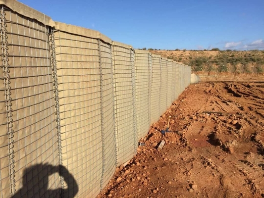Rọ đá mạ kẽm nhúng nóng trước khi kiểm tra sông Hesco Bastion Barrier