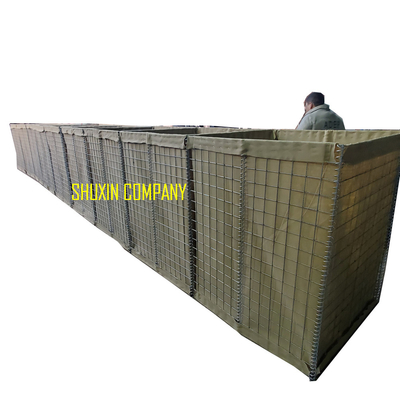 Dây thép carbon thấp Mil 7 rào cản quân sự với cát lấp đầy