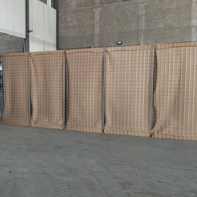 Bức tường cát quân sự 3,7mm Gabion Hesco Mil 7 để chống xói mòn bờ biển