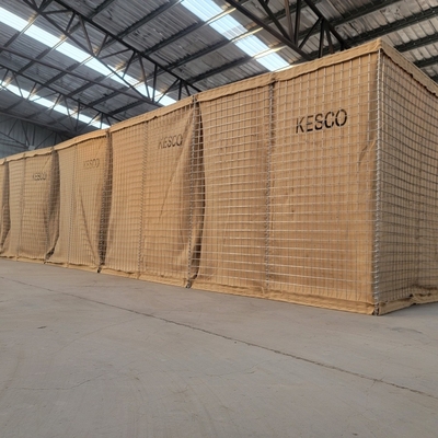 Cát đầy Gabion Hesco Blast Wall Ngăn chặn Rào cản quân sự Blast Wall
