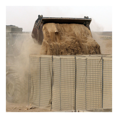 Lỗ vuông 3x3 inch Weld Sand Filling Hàng rào phòng thủ rọ đá hesco