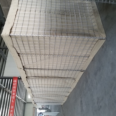 Bảo vệ sông Hàng rào phòng thủ Mil 10 Hesco với vải địa kỹ thuật màu cát 300g