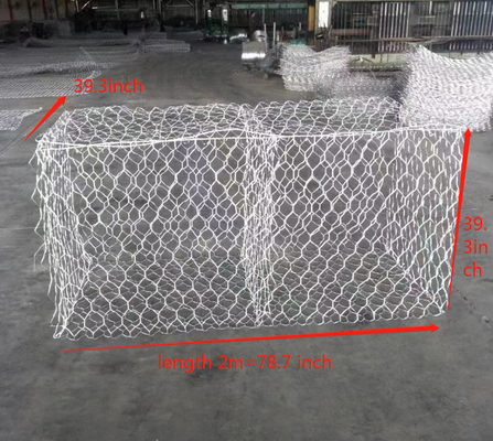 Giỏ dây Gabion tiêu chuẩn 1x1x2m 3,05mm 80x100mm cho dự án công trường