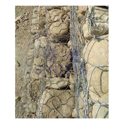 2 * 1 * 1m Weave Pvc Coated Gabion Box Lưới Gabion mạ kẽm cường độ cao