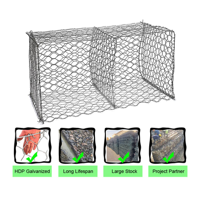 Hộp Gabion lưới giữ đất với đường kính dây 3.0mm
