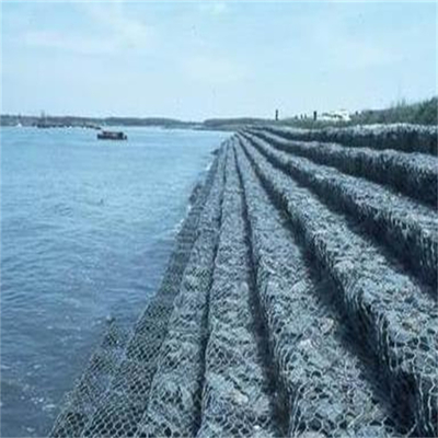 Galfan Wire 2.7mm Metal Gabions Basket Cage Xây dựng Xét màu đen