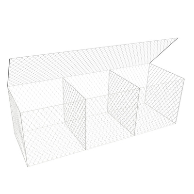 Galfan phủ hộp Gabion hình sáu góc 2 * 1 * 1 M 60mm X 80mm