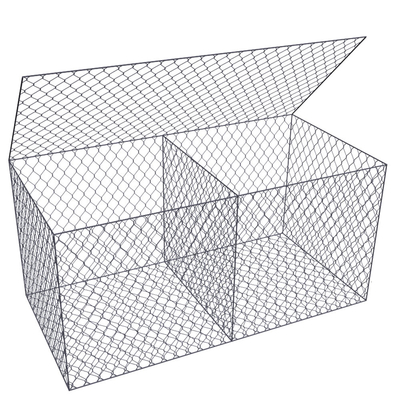 Green PVC bọc Gabion giỏ 100x50x30 tường hỗ trợ 8x10cm lỗ lưới