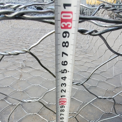 2x1x1m Stone Gabion Basket 8*10cm Hexagon Hole