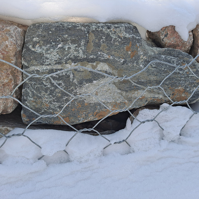 2*1*1 M PVC phủ Gabion Box Hexagonal chống xói mòn