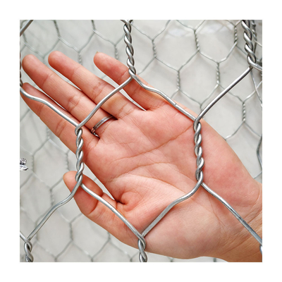 2x1x1m Gabion hộp galvanized kim loại sợi chứa đá