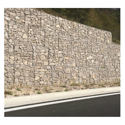 1x1x1m Thùng Gabion hình sáu góc / hộp Gabion phủ PVC mạ