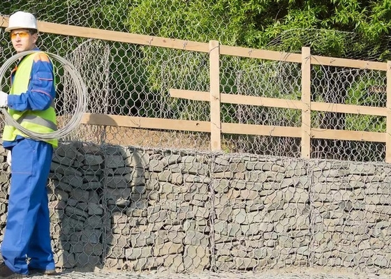 Mái lưới sợi galvanized nặng hộp Gabion tùy chỉnh chiều dài chiều rộng chiều cao đập bảo vệ vết thương