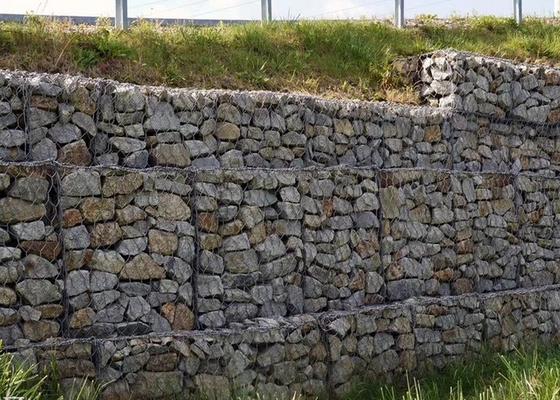 Galfan phủ gia cố Gabion lưới cho dốc hỗ trợ và nền tảng hỗ trợ hố