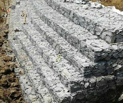 Gabion Basket Box Stone Cage Fenc Mesh Bờ sông Bức tường bảo vệ dệt Gabion 2*1*1m 3*1*0.5m 400*100*100mm Gabion Wire