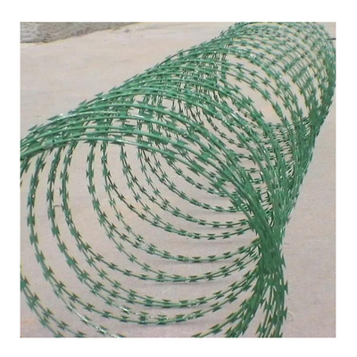 Dây thép gai bằng thép không gỉ Dây thép gai màu xanh đậm bằng sắt sơn